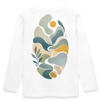 Golden Horizon - Kids' Premium Longsleeve Shirt - white - Back - AI Model Kid Female (0cm)