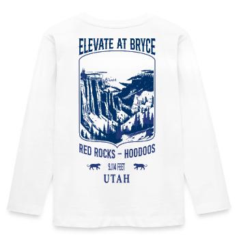 Elevate at Bryce - Navy - T-shirt manches longues Premium Enfant - blanc - Dos - AI Model Kid Female (0cm)