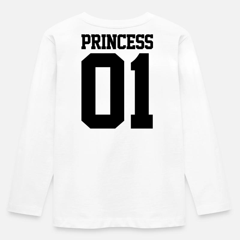 Prinzessin 01 - Kinder Premium Bio Langarmshirt - Weiß