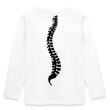 spinal column - Kids' Premium Longsleeve Shirt - white - Back - AI Model Kid Female (0cm)