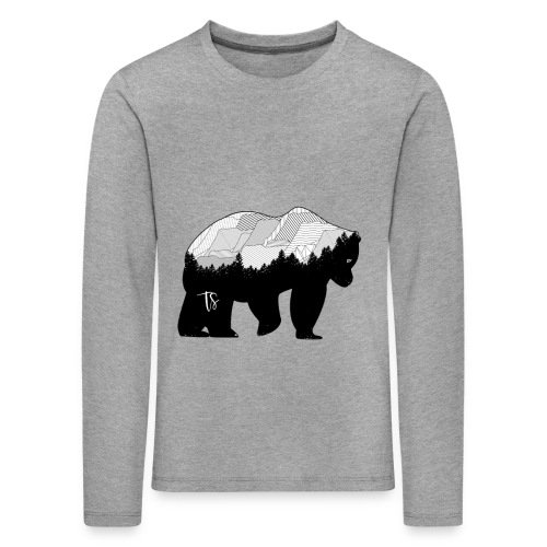 Geometric Mountain Bear - Maglietta Premium a manica lunga per bambini