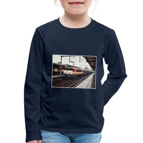 Goederentrein in Almere Buiten - Kinderen Premium shirt met lange mouwen