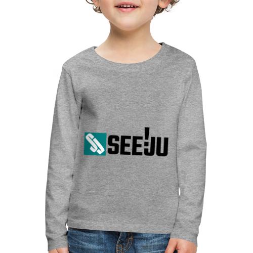 SeeJu 2 logo quer 3farb - Kinder Premium Langarmshirt