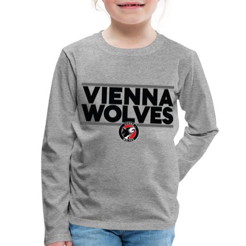 Vienna Wolves Shirt Dunkel-Grau - Kinder Premium Langarmshirt