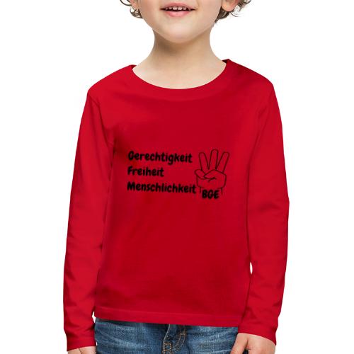 Tegn på BGE bevægelsen - Børne premium T-shirt med lange ærmer