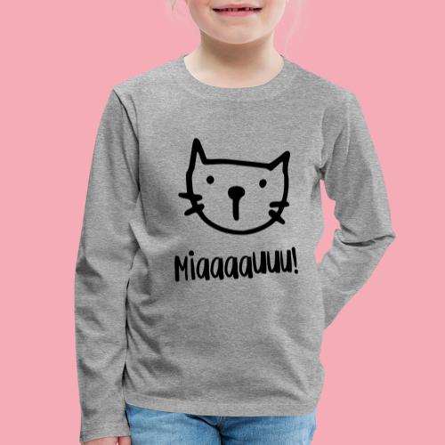 Meow! kot - Koszulka dziecięca Premium z długim rękawem