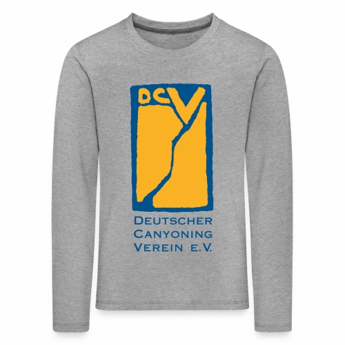 DCV T-Shirt Gründungslogo Blau Goldgelb Schrift - Kinder Premium Langarmshirt