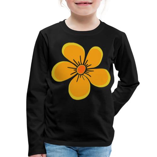 Blume gelb, Blüte, floral, Blumenmotiv, blumig - Kinder Premium Langarmshirt