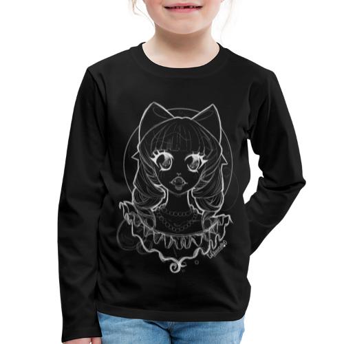 Vampier Lena (witte schets) - Kids' Premium Longsleeve Shirt