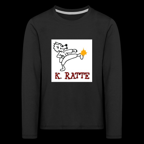 Komiks karate - Børne premium T-shirt med lange ærmer