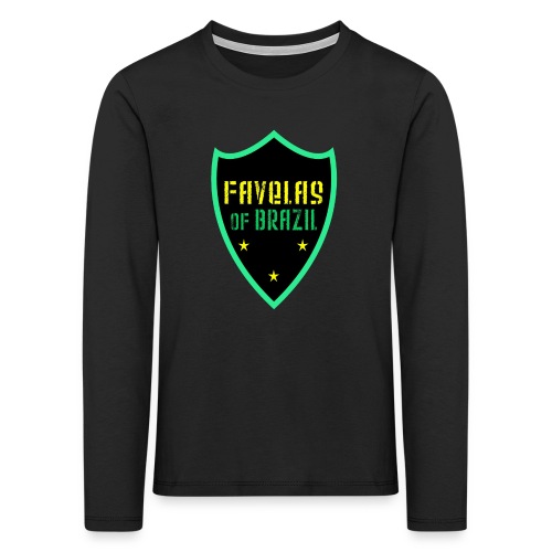 Faveli Brazylii BLACK GREEN DESIGN - Koszulka dziecięca Premium z długim rękawem