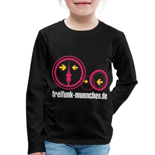 Freifunk München Mesh-Logo weiß - Kinder Premium Langarmshirt