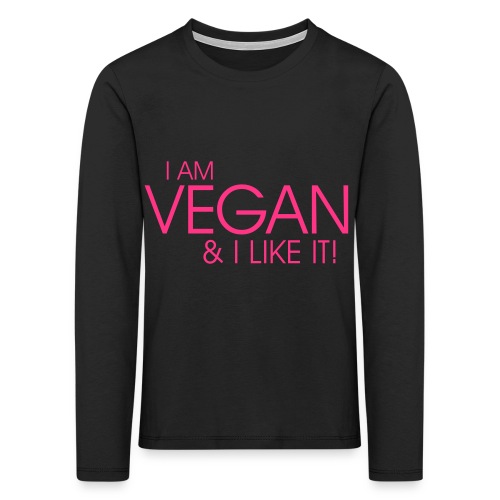 I am vegan and I like it - Kinder Premium Langarmshirt
