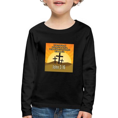 Jean 3:16 Bible sur les vêtements chrétiens - Acheter en ligne - T-shirt manches longues Premium Enfant