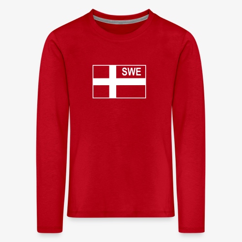 Svensk taktisk flagga (Negativ) - Sverige - Långärmad premium-T-shirt barn