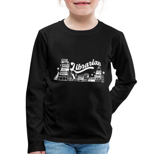 0323 Funny design bibliotekarbibliotekar - Børne premium T-shirt med lange ærmer