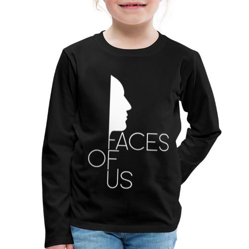 Faces of Us - weiss auf transparent - Kinder Premium Langarmshirt