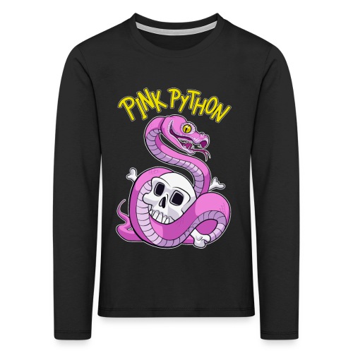 Pink Python - Lasten premium pitkähihainen t-paita