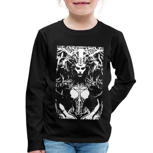sci fi cyborg woman - Koszulka dziecięca Premium z długim rękawem