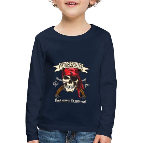 Nordseepiraten Piratenschädel Totenkopf Geschenke - Kinder Premium Langarmshirt