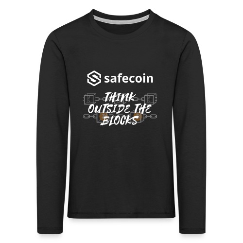 Safecoin Think Outside the Blocks (white) - Kids' Premium Longsleeve Shirt