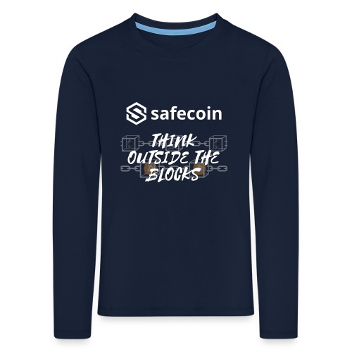 Safecoin Think Outside the Blocks (white) - Kids' Premium Longsleeve Shirt