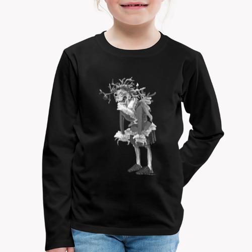 Zombie Oma Frau Weihnachten Adventskranz - Kinder Premium Langarmshirt