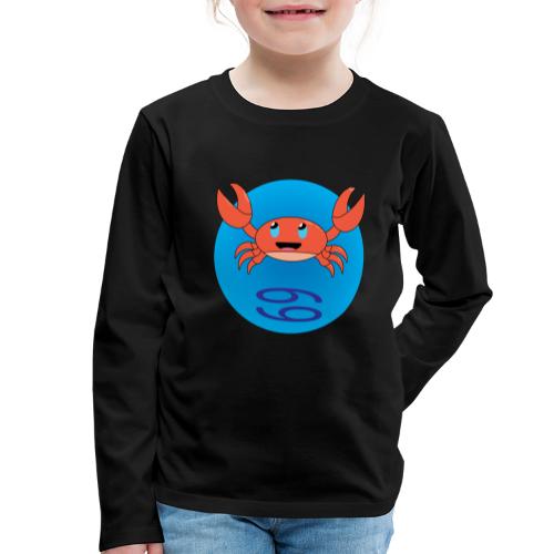 mignon petit crabe signe astrologique cancer - T-shirt manches longues Premium Enfant