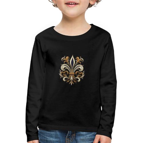 Baroque Fleur-de-Lis Flourish - Kids' Premium Longsleeve Shirt