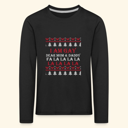 Gay Christmas sweater - Koszulka dziecięca Premium z długim rękawem