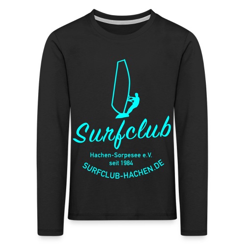 Surfclub cyan - Kinder Premium Langarmshirt
