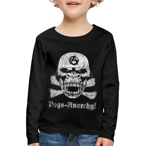 Gorilla-Skull Stahlhelm Pogo-Anarchy - Kinder Premium Langarmshirt