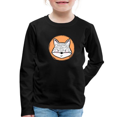 Sweet Fox - Portret - Koszulka dziecięca Premium z długim rękawem