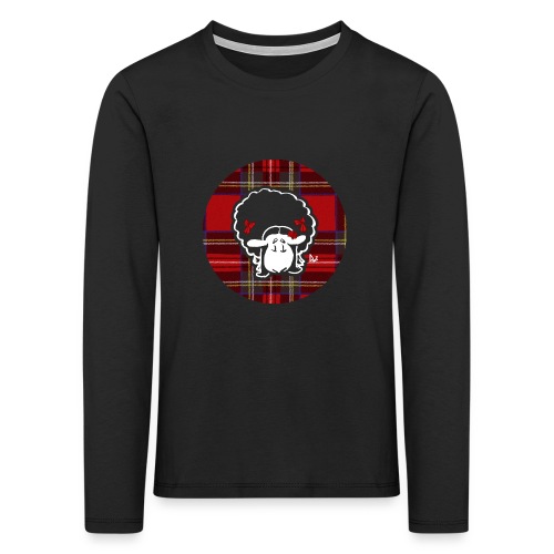 Goth Sheep Girl with tartan - Lasten premium pitkähihainen t-paita