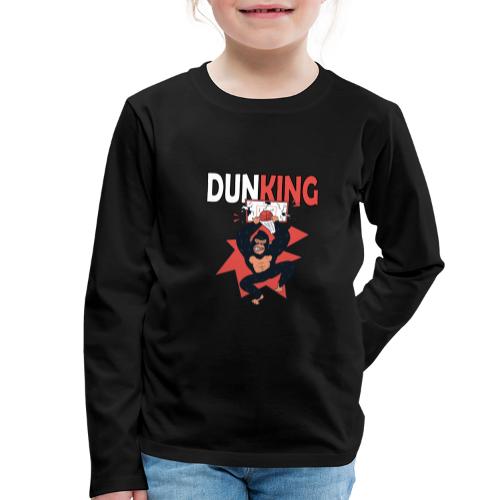 Basketball Dunking Gorilla Affe Korbleger - Kinder Premium Langarmshirt