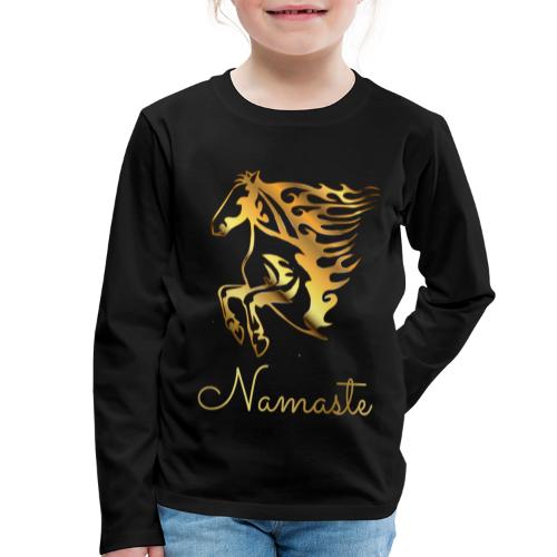 Namaste Horse On Fire - Kinder Premium Langarmshirt