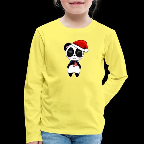 Panda noel bonnet - T-shirt manches longues Premium Enfant