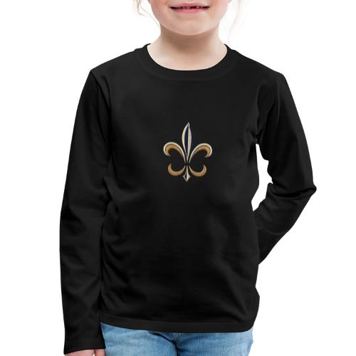 Elegant Fleur-de-Lis Shirt Design - Kids' Premium Longsleeve Shirt