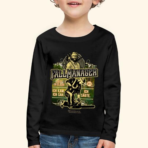 Holzfäller Sprüche T-Shirt-Design Fällmanager - Kinder Premium Langarmshirt