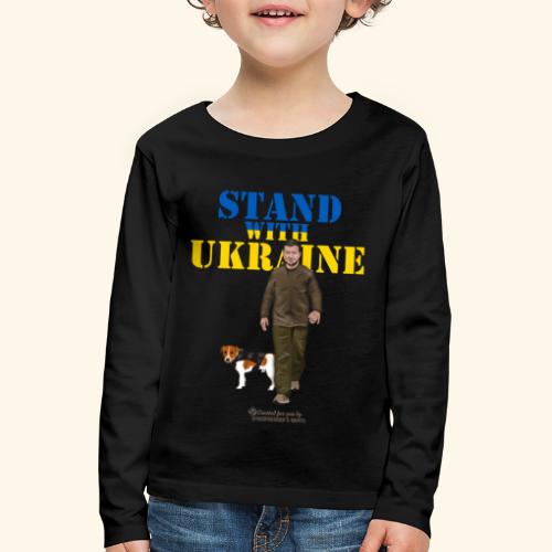 Ukraine Zelensky Patron Stand with Ukraine - Kinder Premium Langarmshirt