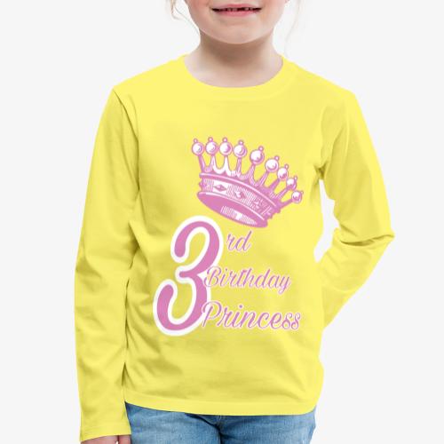 3rd Birthday Princess - Maglietta Premium a manica lunga per bambini