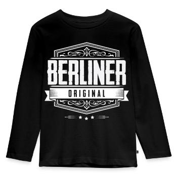 Berliner Original - Berlin - Kids' Premium Longsleeve Shirt - black - Front - AI Model Kid Male (0cm)