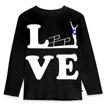 Diving Diving Diving LOVE - Kids' Premium Longsleeve Shirt - black - Front - AI Model Kid Male (0cm)