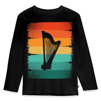 Harpe - T-shirt manches longues Premium Enfant - noir - Devant - AI Model Kid Male (0cm)