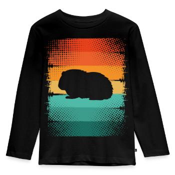 Meerschweinchen - Kinder Premium Bio Langarmshirt - Schwarz - Vorne - AI Model Kid Male (0cm)