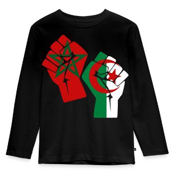 Morocco Algeria Khawa Khawa - Kids' Premium Longsleeve Shirt - black - Front - AI Model Kid Male (0cm)