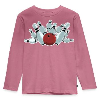 Frappe de bowling - T-shirt manches longues Premium Enfant - mauve - Devant - AI Model Kid Female (0cm)