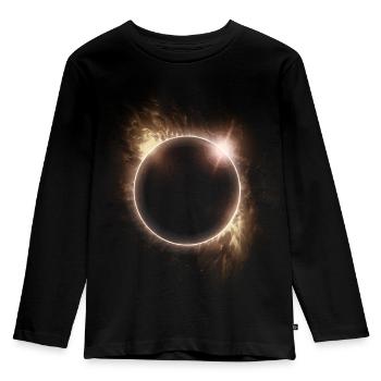 AMATEURS D’ASTRONOMIE DE L’ÉCLIPSE SOLAIRE - T-shirt manches longues Premium Enfant - noir - Devant - AI Model Kid Male (0cm)