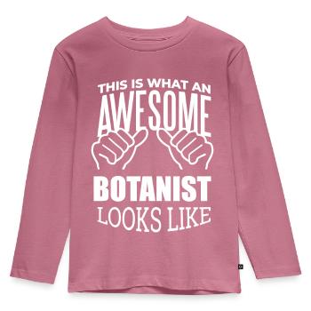 botanique - T-shirt manches longues Premium Enfant - mauve - Devant - AI Model Kid Female (0cm)
