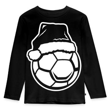 Handball Weihnachten - Kinder Premium Bio Langarmshirt - Schwarz - Vorne - AI Model Kid Male (0cm)